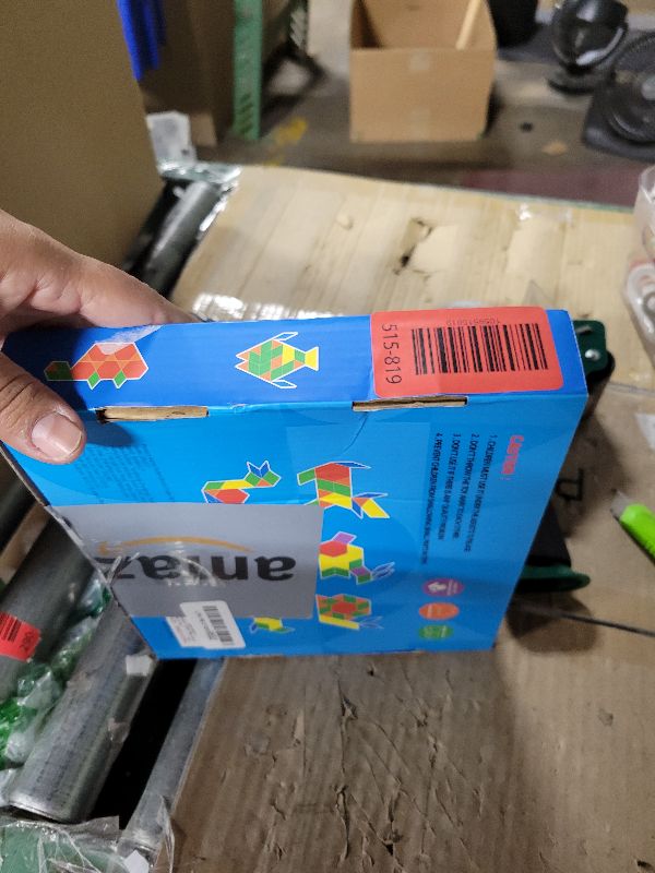 Photo 1 of 155 PCS Wooden Pattern Blocks Set, 24 Double-Sided Design Cards(48 Patterns) Geometric Shape Puzzle Fun Tangram Montessori Learning Toys for Kids Ages 4-8 (A Storage Bag & A Gift Box)