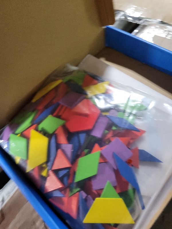 Photo 1 of 155 PCS Wooden Pattern Blocks Set, 24 Double-Sided Design Cards(48 Patterns) Geometric Shape Puzzle Fun Tangram Montessori Learning Toys for Kids Ages 4-8 (A Storage Bag & A Gift Box)