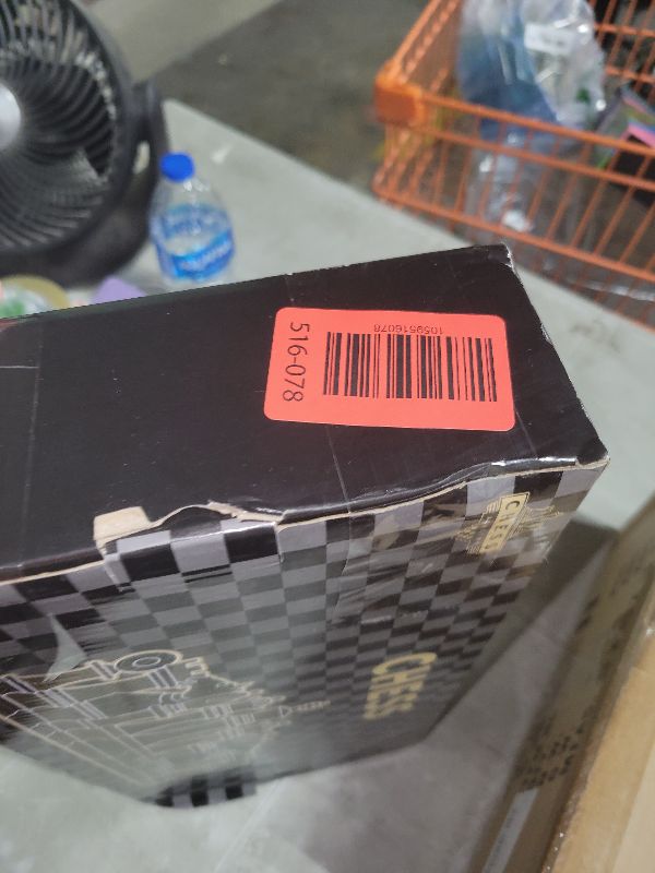 Photo 1 of 15" Large Chess Set for Adults with Weighted Acrylic Chess Pieces 3.5" King & Portable Folding Marbling Wooden Chess Board Travel Chess Sets Family Board Game Gift – Elegant Classic Chess Game