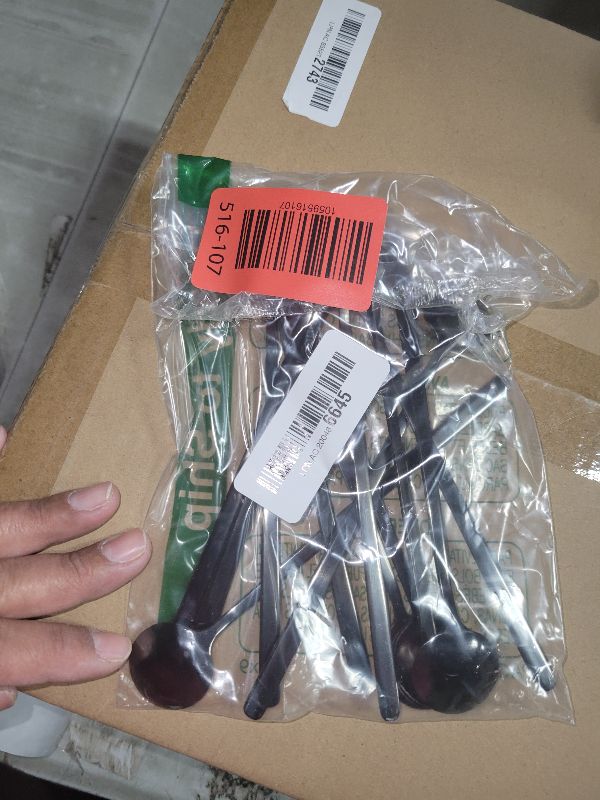 Photo 1 of 12 Pcs Teaspoons Set, 6.7 Inch Black Tea Spoons Long Handle, Black Small Teaspoons, Food Grade Stainless Steel Spoons, Long Spoon for Stirring, Metal Espresso Spoon