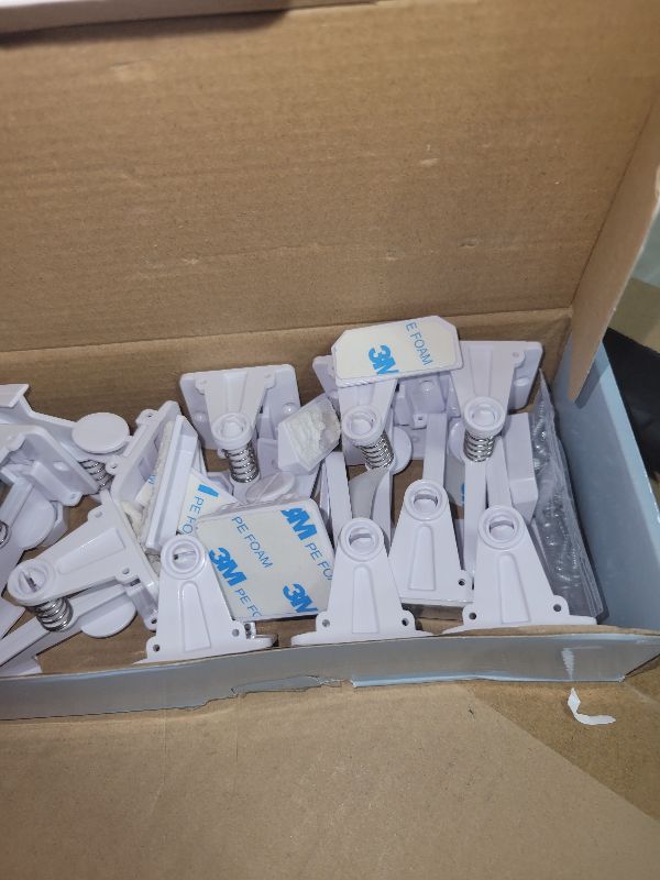 Photo 1 of 12 Pack Cabinet Locks Child Safety | Baby Safety Cabinet Locks NO Drilling 3M Adhesive Baby Proof Drawer Lock Child proofing cabinets latches for Kids Latch for Drawers & Door Child Safety Locks