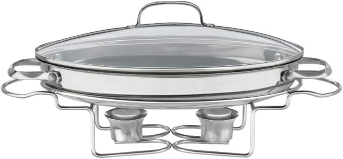 Photo 1 of **MSRP 51.95** Cuisinart 7BSO-34 Stainless 13-1/2-Inch Oval Buffet Servers, Silver STAND NOT INCLUDED
