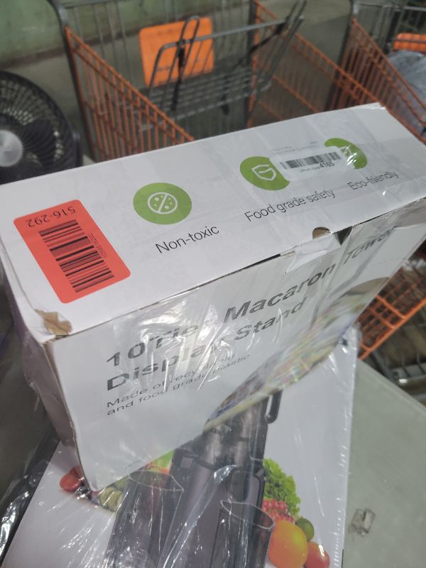 Photo 1 of 10 Tiers Macaroon Tower Stand, Round Macaron Tower Cake Display Rack Plastic Cupcake Stand Macarons Desserts Serving Tray for Birthday Wedding Party Decor (10 Tiers)