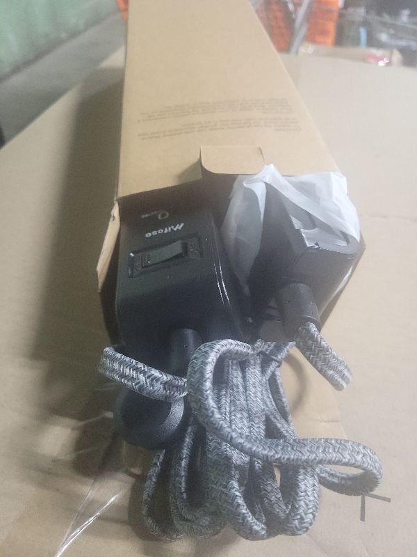 Photo 1 of 12FT Long Power Strip Surge Protector - with 6 Outlets 4 USB Ports, Heavy-Duty Braided Extension Cord, Flat Plug, 900 Joules, 15A Circuit Breaker, Wall Mount for Home Office (2 Pack)