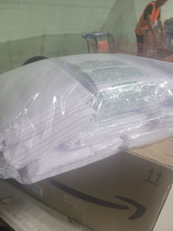 Photo 1 of 10 Pack Polyester Tablecloth, 60 x 102 Inch White Polyester Table Cloth for 6 Feet Rectangle Tables, Stain and Wrinkle Resistant Washable Table Cover for Kitchen Wedding Banquet Restaurant Party