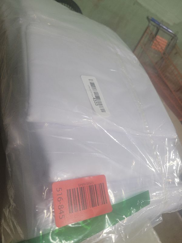 Photo 1 of 10 Pack Polyester Tablecloth, 60 x 102 Inch White Polyester Table Cloth for 6 Feet Rectangle Tables, Stain and Wrinkle Resistant Washable Table Cover for Kitchen Wedding Banquet Restaurant Party