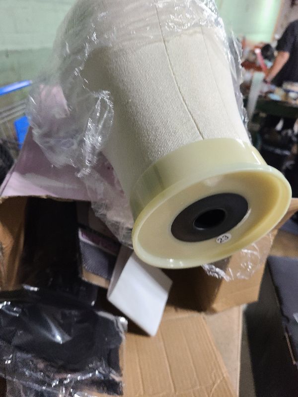 Photo 1 of 23 Inch Wig Head,Wig Stand Tripod with Head,Canvas Wig Head Stand with Mannequin Head for Wigs,Manikin Head Block Set for Wigs Making Display with Wig caps,T Pins Set,Bristle Brush