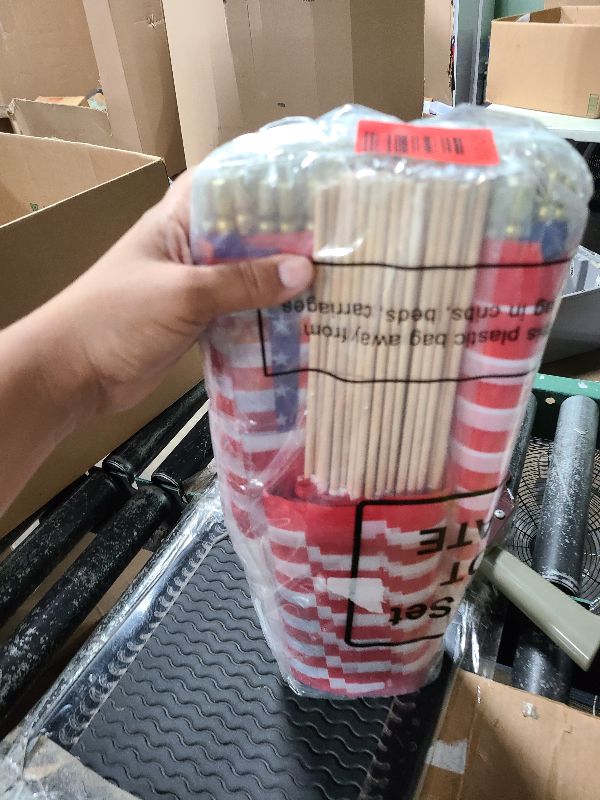 Photo 1 of 150 Pcs Small American Flags on Stick, 8 x 12 Inch Mini US Flags Wooden Stick Bulk Hand Held Stick Flags for Lawn Yard 4th of July Decorations Independence Memorial Day Patriotic Parades Veteran Party