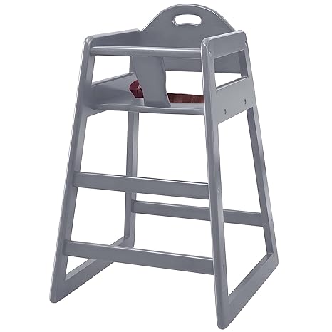 Photo 1 of 
Standard Height Wooden High Chairs for Babies and Toddlers, Commercial Restaurant High Chair, Easy to Assemble, Walnut Finish 
