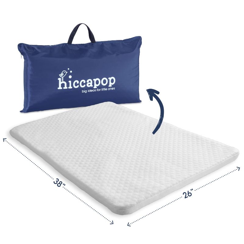 Photo 1 of  hiccapop Pack and Play Mattress Pad (38"x26"x1.5"), Playard Pad, Portable Crib Mattress, 1.5" Thick
