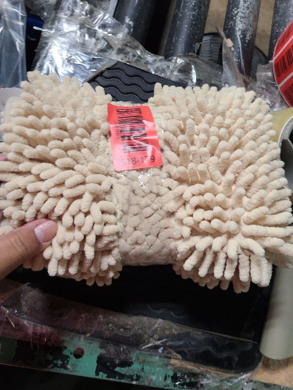 Photo 1 of  Bathroom Rugs, Super Absorbent Luxury Shaggy Chenille Bath Mats, Durable Beige 17x24_20x32 pcs 1 
