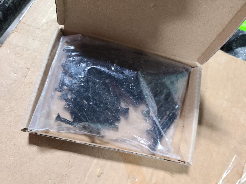 Photo 1 of #10-24 x 1-3/4" Flat Head Machine Screws Black, Phillips Drive, 304 Stainless Steel 18-8, Black Coated Finish, Corrosion Resistant Countersunk Head Machine Screws, Full Thread, Coarse Thread, 50 PCS