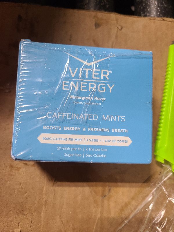 Photo 1 of  Viter energy 40 MG CAFFEINE | O CALORIES| SUGAR-FREE 6 pcs  wintergreen flavor 

