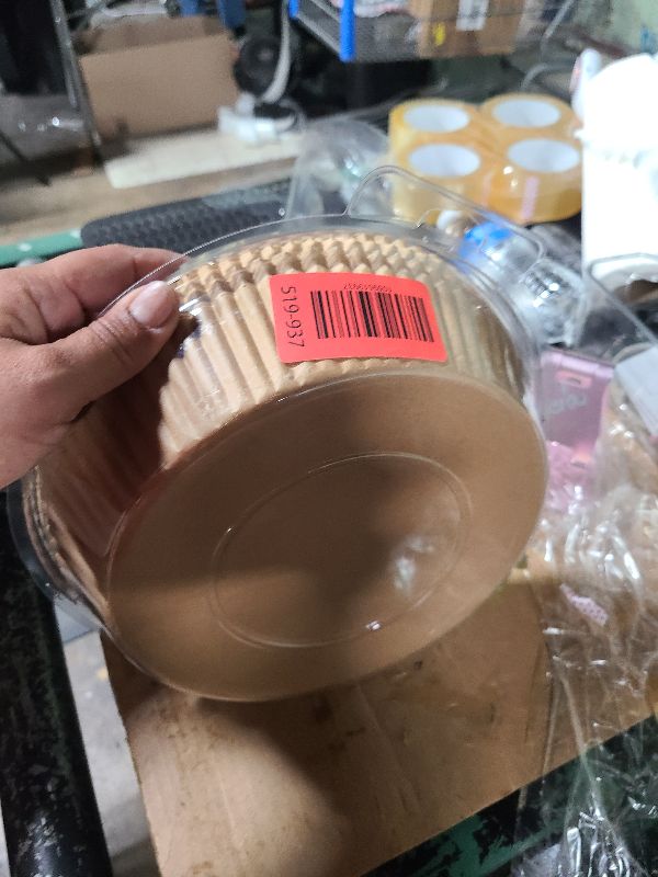 Photo 1 of 200PCS Air Fryer Liners Disposable: Round 7.9 Inch Non-Stick Airfryer Paper Liners - Food Grade Parchment Paper for 5 6 7 8 QT Air Fryer Baking and Roasting - Waterproof and OilProof (10 Inch on Top)