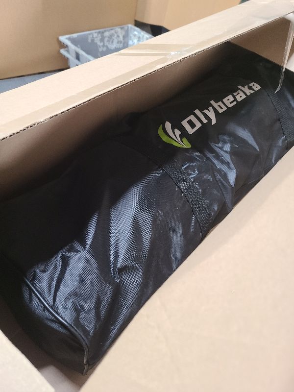 Photo 2 of Olybeaka Portable Badminton Net with 4 Badminton Rackets, Durable Badminton Net Set for Driveway Backyard, Stable Game Net System with Carring Bag (Black + Yellow, 12ft)