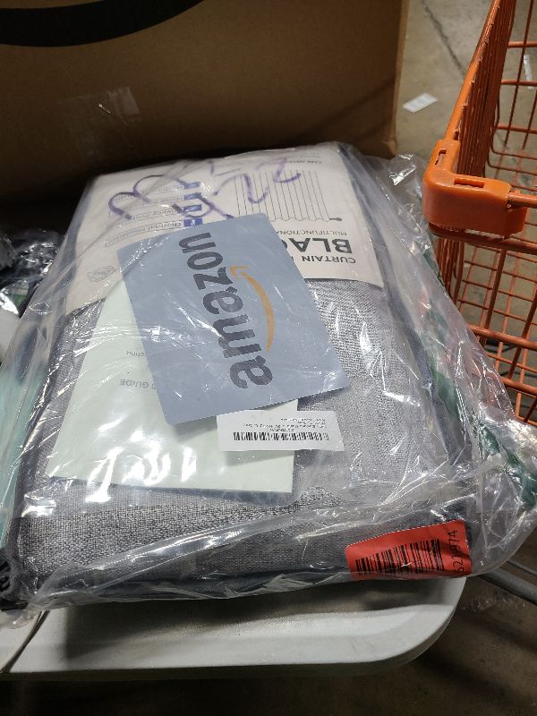 Photo 1 of 100% Blackout Shield Linen Blackout Curtains for Bedroom 72 Inches Long, Back Tab/Rod Pocket Living Room Drapes, Thermal Insulated Blackout Curtains 2 Panels Set, 50" W x 72" L, Grey