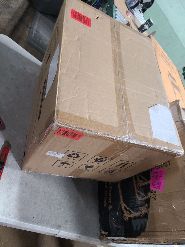 Photo 1 of 14 Gal Large Stackable Storage Bin with Lid, Plastic Clear Collapsible Storage Bins with Wheels, Foldable Closet Organizers and Storage Bins, Containers for Dorm Room Essentials, Pantry 4 Pack