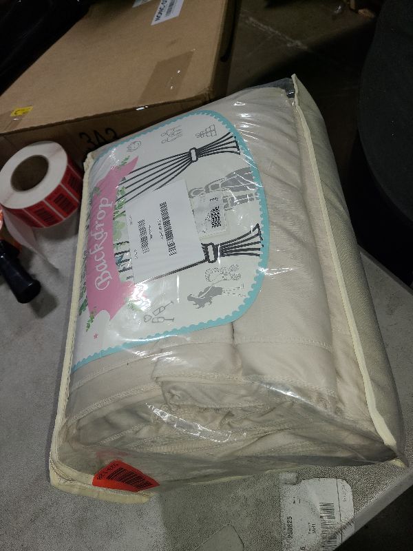 Photo 1 of 10x10ft Wrinkle Free Ivory Backdrop Curtain for Parties Soft Fabric Drapes Wedding Ivory Curtain Backdrop for Birthday Party Decorations Background for Photography 5x10ft,2 Panels