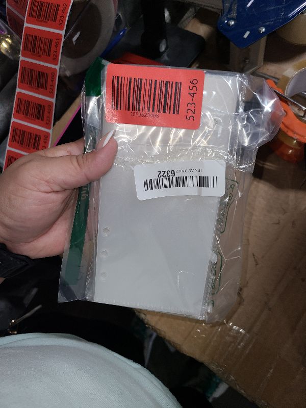Photo 1 of 2 Set A6 Cash Envelopes Frosted Translucent PP Binder Pockets Zipperless No Tab 6 Hole Loose Leaf Bags 12 Sheets Money Envelope for Budgeting Planner Wallet Bill Folder