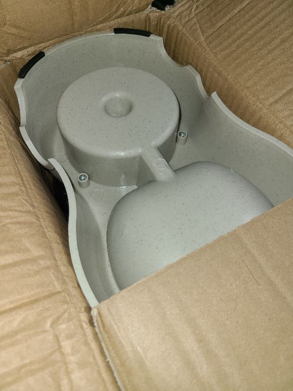 Photo 1 of 2 Pack Automatic Cat Feeder and Water Dispenser in Set Pet Food Bowl for Small Medium Dog Pets Puppy Kitten Big Capacity 1 Gallon x 2 (Cream)