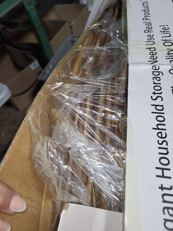 Photo 1 of 12x12in Storage Baskets Set of 4 Water Hyacinth Baskets,Foldable Handwoven Storage Cubes,Wicker Cube Baskets Laundry Organizer Totes for Home