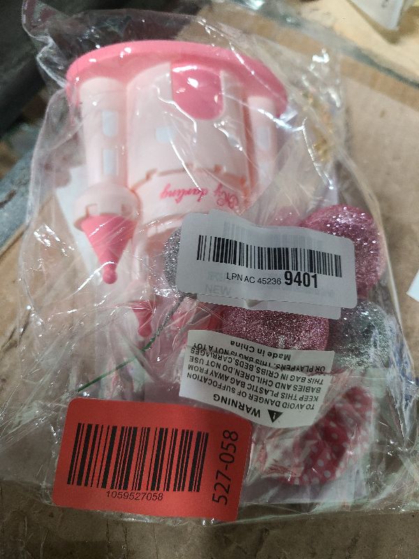 Photo 1 of 19PCS Princess Cake Topper Castle Cake Decoration for Girl with Snowflake and Stars for Girl Kid Happy Birthday Party Decorations Princess Baby Shower Supplies (Pink)