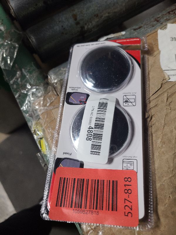 Photo 1 of 2" Round Wide Angle Adjustable Blind Spot Mirror, HD Glass Convex Rear View Mirrors, Round Shape Blind Spot Mirror for Vehicle Automotive Trucks SUV, 2PCS