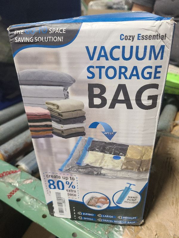 Photo 1 of 20 Pack Vacuum Storage Bags, Space Saver Bags (4 Jumbo/4 Large/4 Medium/4 Small/4 Roll) Compression for Comforters and Blankets, Sealer Clothes Storage, Hand Pump Included
#1 Best Seller
in Space Saver Bags