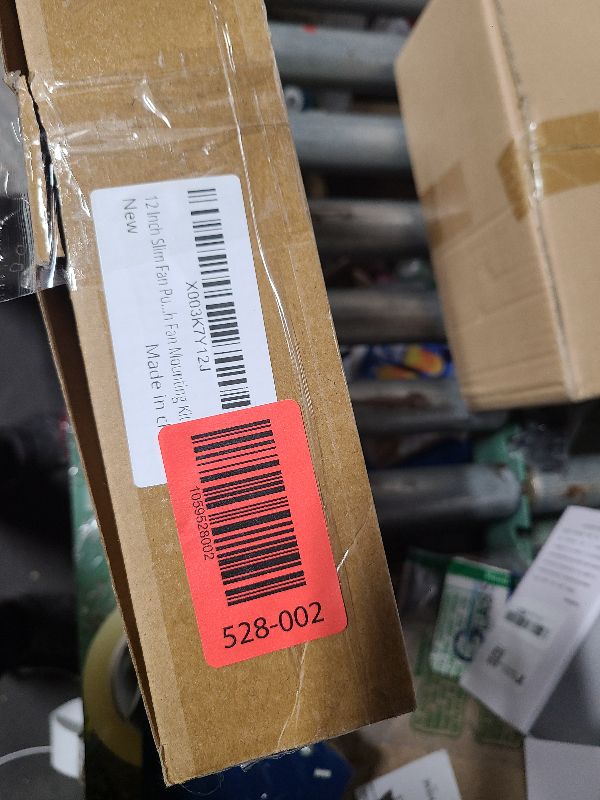 Photo 1 of 12 Inch Slim Fan Push Pull Electric Radiator Cooling Fan Universal High Performance 12V 80W Motor with Fan Mounting Kit (Black)