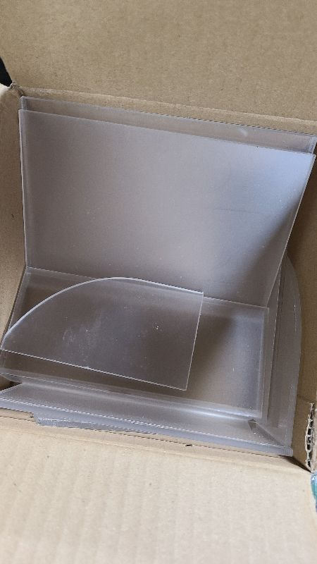 Photo 1 of 2 Pack Index Card Display Stand 3x5 Acrylic Card Holder for Desk File Note 4x2.4x5.4 Inch Clear Postcard Stand Index Card Rack Acrylic Business Card Stand for Office Business Classroom (No Card)