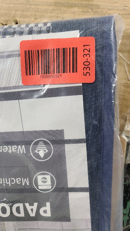 Photo 1 of PADOOR Kitchen Mats for Floor, Kitchen Rugs Non Slip Washable, Half Circle Kitchen Floor Mat Sink Rug Rubber Backed Super Absorbent, 20”x32” Blue