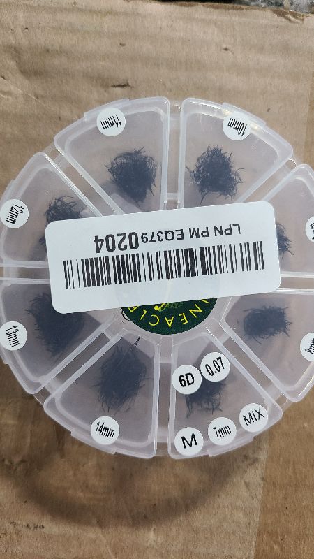 Photo 1 of 1200 Premade volume fans eyelash extension | 8 sizes-in-1 round mixed box | Includes lengths 9-16mm | C, CC, D, M, L curl| For professional lash artists | 6D Volume (M curl 7-14mm)