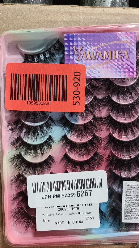 Photo 1 of 20 Pairs False Eyelashes Natural Fluffy Cat Eye Fake Eye Lashes 4 Styles Mixed Thick Wispy 5D Faux Mink Eyelashes Multipack