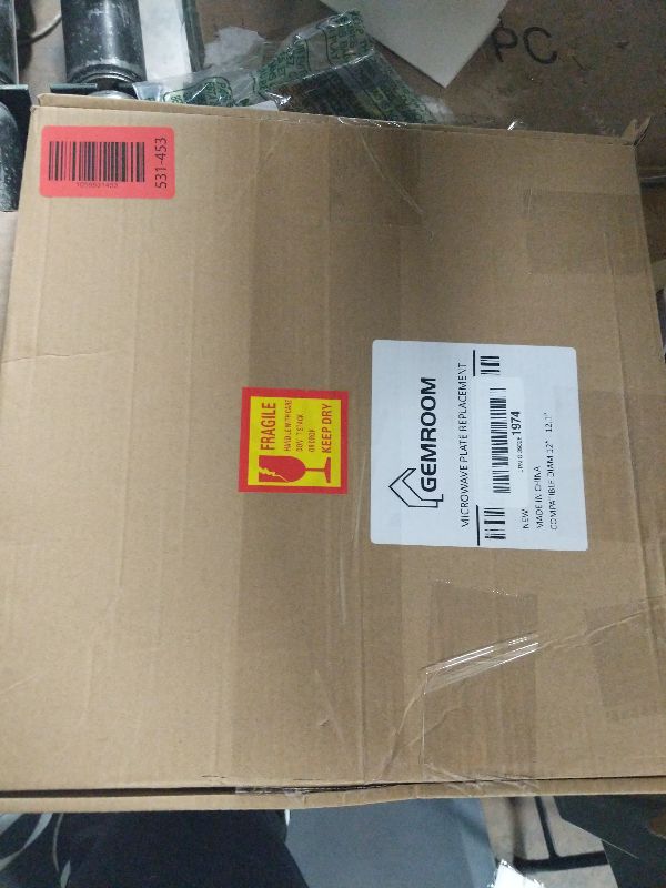 Photo 1 of 12" Whirlpool Microwave Glass Plate Replacement W11367904 W11291538 W10337247 W11443145, Compatible with Whirlpool Microwave Glass Turntable Plate WMH31017 WML55011 Whirlpool 12 Inch Microwave Plate