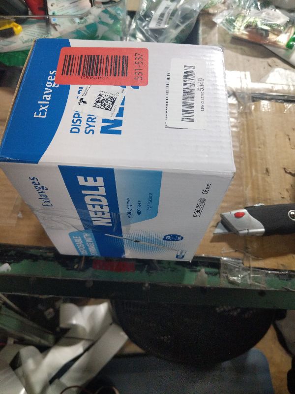 Photo 1 of 100 Pack Disposable 3ml/cc Lab Syringes with 23Ga 1 Inch Needle Luer Lock, Individually Sealed Packed