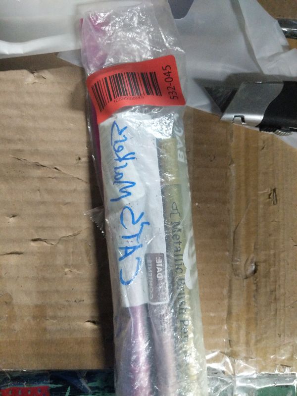 Photo 1 of 12 Pack Metallic Markers, Dual Tip Glitter Pens for Black Paper & Rock Painting Metallic Acrylic Paint Markers for DIY Crafts, Scrapbooking, Glass, Wood, Cards Alcohol Based Quick Dry Ink