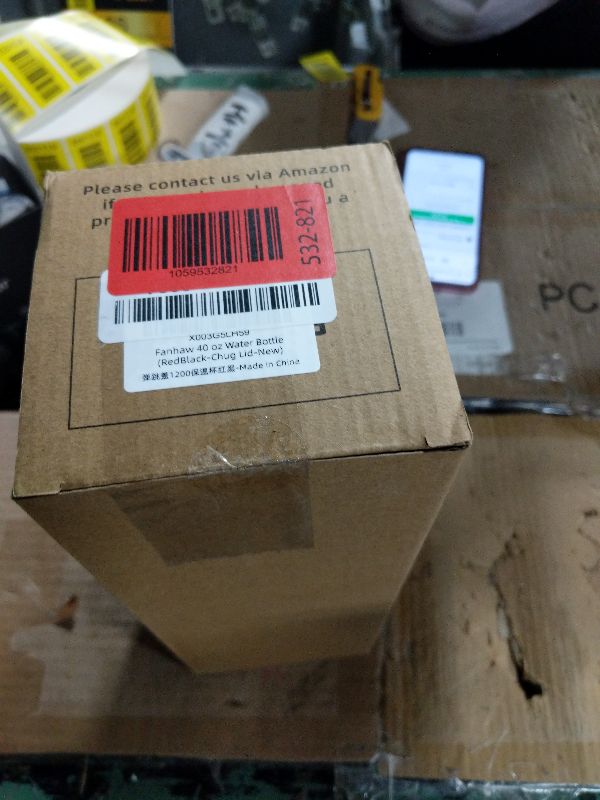 Photo 1 of **NO STRAW**
Fanhaw 40 Oz Insulated Stainless Steel Vacuum Water Bottle with Anti-Dust Pop-Open Lid - For Outdoor, Women, Men | Leak & Sweat Proof (Red Black)