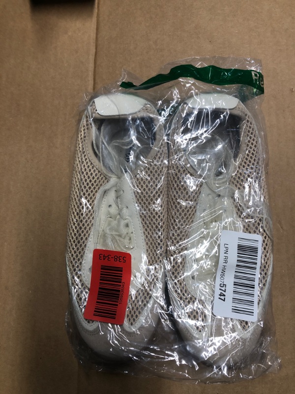 Photo 1 of ***(HEAVILY USED/ MINOR DAMAGE)***LUCKY STEP Women's Mesh Casual Fashion Sneakers Retro Breathable Walking Shoes Lightweight Classic Tennis Trainers(8 M US Beige)