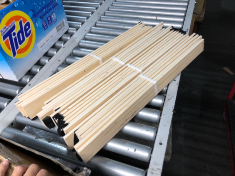 Photo 1 of Mellow Modernista Low Profile 6 Inch Metal Platform Bed Frame with Classic Wooden Slat Support Mattress Foundation (No Box Spring Needed), Queen, Black