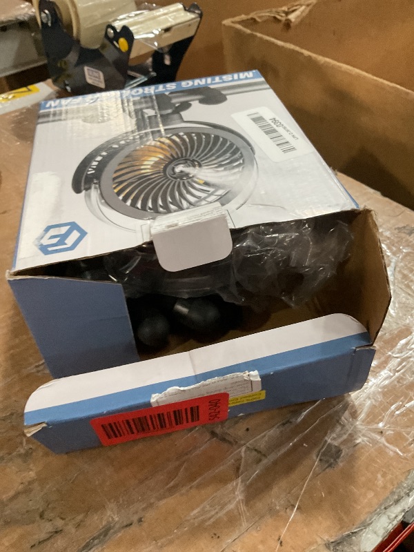 Photo 1 of ***(PARTS ONLY/ MISSING PARTS/ MAJOR DAMAGE/ NON FUNCTIONAL)***Misting Stroller Fan, 6000mAh Battery Operated Portable Fan with Light & 360° Pivoting, Personal Fans with Flexible Tripod for Baby, Office, Travel,Treadmill,Outdoors