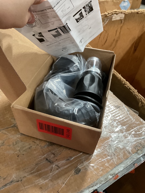 Photo 1 of (USED/FAIR) (UNTESTED) iFealClear Bathroom Sink Drain Kit, Flexible P-Trap Drain Pipe with Pop Up Stopper, Expandable Bathroom Sink Pipe Replacement with 2 Adapters, Fits 1-1/4'', 1-1/2'', 2" Holes, Hair Catcher, Chrome