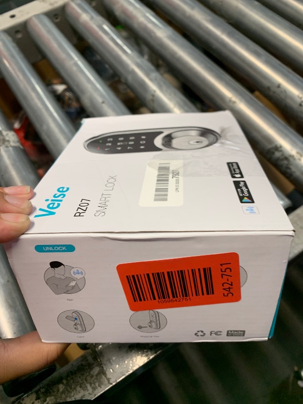 Photo 1 of ****PARTS ONLY*******Veise RZ07 Smart Lock, Fingerprint Door Lock, 7-in-1 Keyless Entry with App Control, Electronic Touchscreen Keypad Deadbolt, Biometric Smart Locks for Front Door, Matte Black