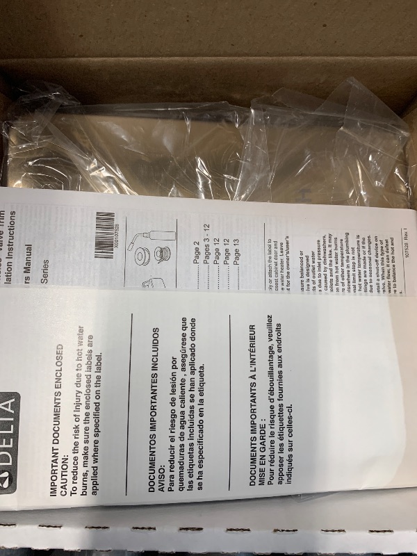 Photo 1 of (PARTIAL SET) Delta Velum 14 Series Shower Faucet Set, Brushed Gold Shower Head and Handle Set, Valve Trim Kit, Champagne Bronze T14237-CZ (Valve Not Included)