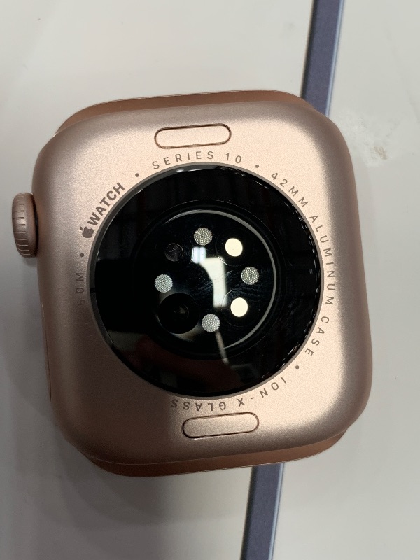 Photo 1 of *** SEE NOTES ****Apple Watch Series 10 [GPS 42mm case] Smartwatch with Rose Gold Aluminium Case with Plum Sport Loop. Fitness Tracker, ECG App, Always-On Retina Display, Carbon Neutral