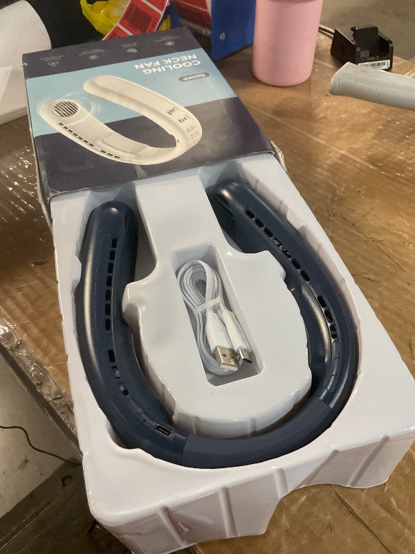 Photo 1 of (LOUD MOTOR) 1S Cool Down 30°F Neck Fan with Double Semiconductor Coolers, 360° Surrounded Personal Fans Air Conditioner that Blow Cold Air, 8H lasting Portable Fan with 3 Speed, Gifts for Men Women Outdoor Travel