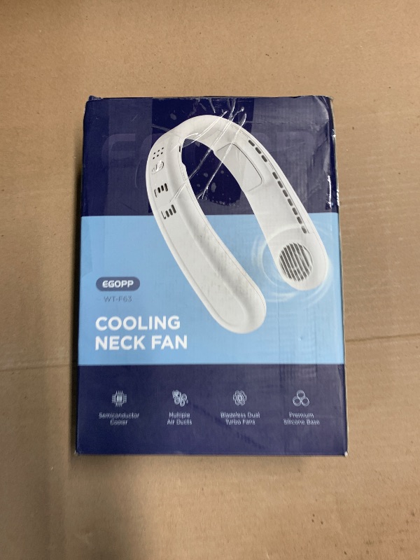 Photo 1 of (LOUD MOTOR) 1S Cool Down 30°F Neck Fan with Double Semiconductor Coolers, 360° Surrounded Personal Fans Air Conditioner that Blow Cold Air, 8H lasting Portable Fan with 3 Speed, Gifts for Men Women Outdoor Travel