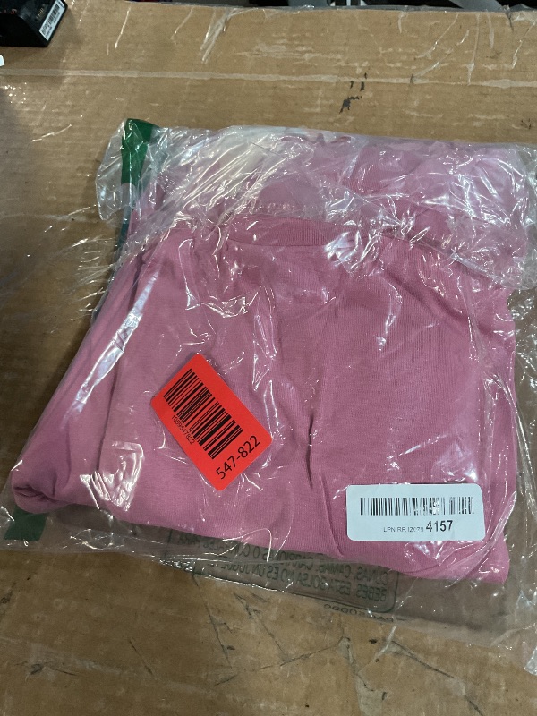 Photo 1 of (SEE NOTES) KIRUNDO Pink Lounge Set for Women 2025 Spring Summer Casual Side Slit Short Sleeve Shirt and Wide Leg Lounge Pants Sets with Pockets(Pink, Large)
