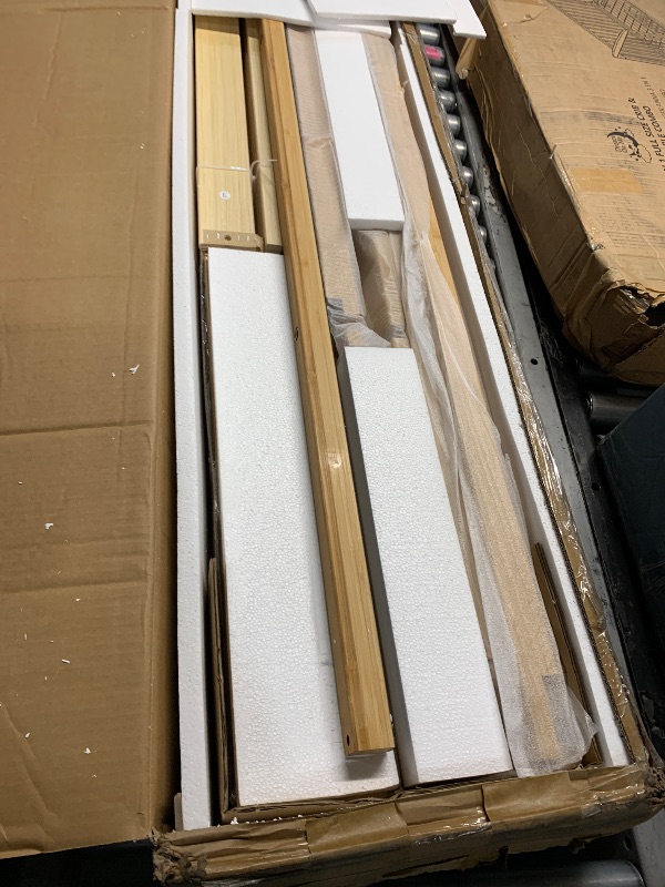 Photo 1 of *** SEE NOTES *** Nectar Bamboo Platform Bed Frame - Queen - LIGHT BROWN - Floating Center Support Legs - 12” Height - Easy Tool Free Set Up - Contemporary and Durable - Sturdy Wooden Support Slats - Holds Up to 800 Pounds