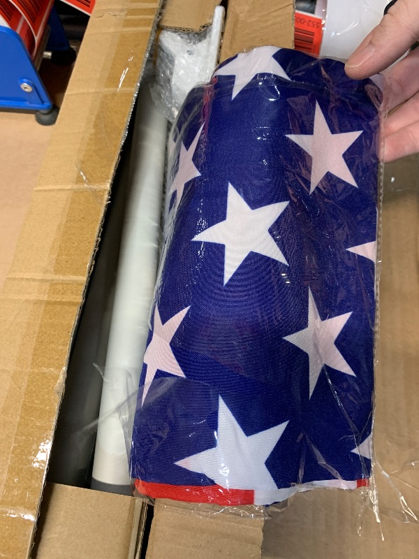 Photo 1 of (missing hardware) Yeesun Flag Pole for House with 3x5 American Flag, 6 FT Wall Mount Flag Pole with Bracket for Home Porch,Outdoor