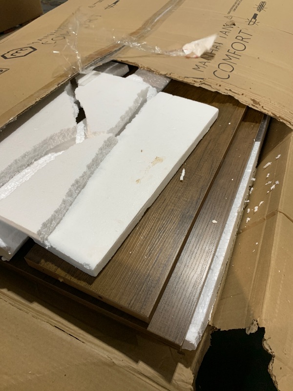 Photo 1 of ************MISSING SMALL HARDWARE/MINOR DINGS TO WOOD*****************
Manhattan Comfort Nomad Dining Table for 4 to 6, Modern Rustic Farmhouse Statement Furniture Piece with Protouch Wood Grain Finish, Sturdy H-Base Pedestal Design, Easy Assembly, 67.91